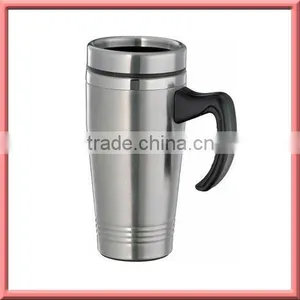 16OZ Double Wall Stainless Steel Travel Mug With Handle thumbnail-1