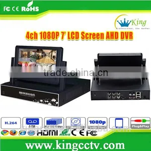 Hot Sell 4ch 7inch LCD Screen HD LCD DVR All in One Dvr With Built-in Lcd Monitor thumbnail-1