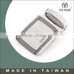 Top Sale Custom Logo Black Automatic Men's Slide Buckle Belt thumbnail-1