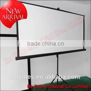 1:1 120 Inch Matte White Floor Stand Tripod Projection Screen for Office Equipment thumbnail-3