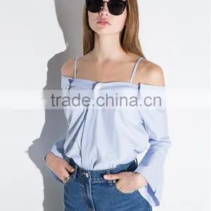 Women's Long Sleeve Loose Fit Off Shoulder Tops thumbnail-4
