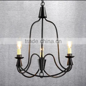 Traditional Candle Chandelier,classic Iron 3 Light Pendant Lamp,vintage Living Room Chandelier thumbnail-1