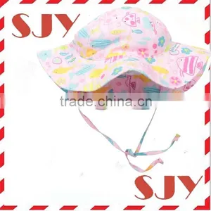 All Over Custom Print Wholesale Kids Cotton Bucket Hats thumbnail-1
