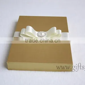 Beautiful Gold Wedding Invitation Favour Gift Boxes For Best Chocolate Packaging thumbnail-2