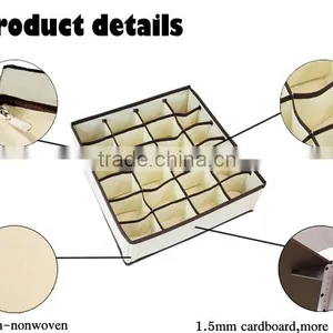 Collapsible Storage Boxes Foldable Bra Underwear Closet Organizer Drawer Dividers 4 Set thumbnail-6