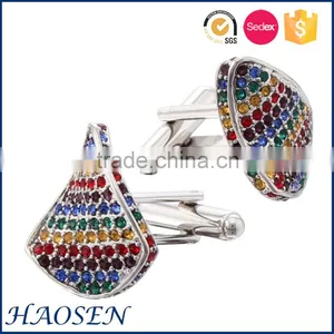2015 New Arrival Rose Gold Plated Jewelry Crystal Cufflinks thumbnail-1