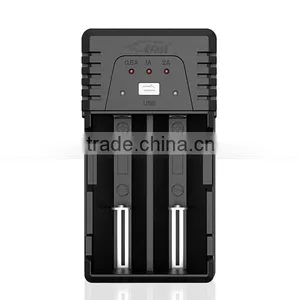 Fast Shipping Efest BIO V2 2 Bay 18650 Battery Charger Double USB Power Out Efest BIO Intelligent 2 Amp Charger thumbnail-3