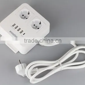 Standard Grounding 2 Schuko Type Wall Socket Multiple Outlets in House/office thumbnail-4