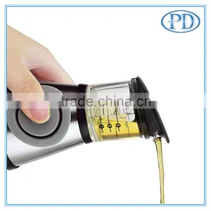 Press and Measure Olive Oil Glass Bottle thumbnail-1