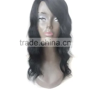 RGH5382 20inch 152g Black Color Lose Deep 100% Brailian Remy Mono Part 152g HUMAN HAIR LACE WIG thumbnail-1