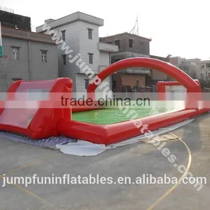 Splendid Human Soap Football Field/commercial Inflatable Soccer Pitch/Water Football Field Custom-made thumbnail-1