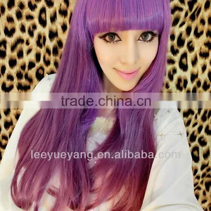 2014 New Design Silk Straight Purple Wig thumbnail-1