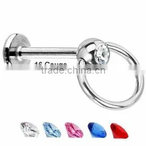 Slave Gem Monroe Lip Rings Body Piercing Jewelry thumbnail-1
