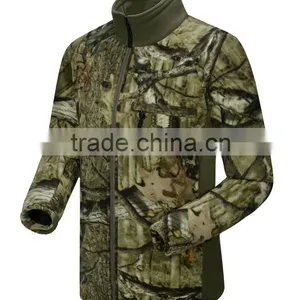 Men Camo Fleece Jacket Hunting Jackets Unisex Camouflage Fleece Jacket thumbnail-1