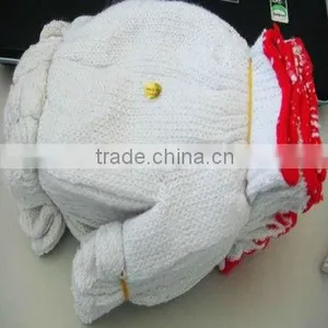 Snow White Glove Double Side PVC Dot Glove Construction NaturaI White Factory Knit Work Glove Anti-Slip Plastic Dot Labor Glove thumbnail-1