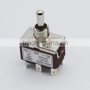 New Design Toggle Switch on -off -on 6 Solder Pins Toggle Type thumbnail-1