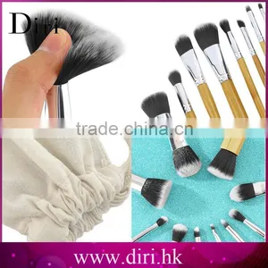 10 PCS Professional Pro Cosmetic Brush Set Bamboo Handle Synthetic Makeup Brushes Kit thumbnail-3