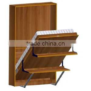 Folding Murphy Wall Bed Mechanism Equip With a Desk and a Bookshelf Hardware thumbnail-3