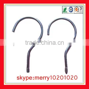 Custom Nickel/chrome/zinc Coating Metal Hooks Metal Hook Plastic Cloth Hanger Hanger Hook Screw thumbnail-1