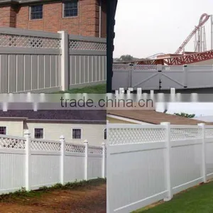 PVC Privacy With Lattice Fence thumbnail-1