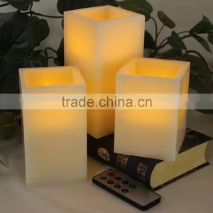Led Flameless Candles Led Flameless Square Pillar Flickering Candles Home Decorative Candles Wedding Candles thumbnail-1