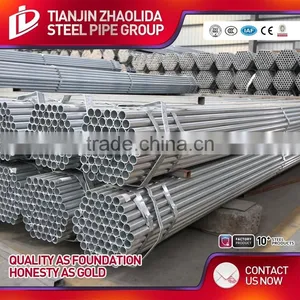 bs 1387 Pre Galvanized Steel Pipe Tube Tianjin Factory thumbnail-1