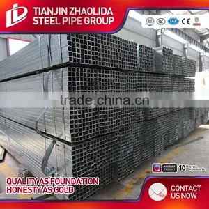 Cold Rolled Dia 10 mm - 101 mm 40 * 40 Steel Galvanized Square Pipe of Weight per Ton thumbnail-1