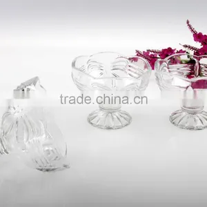 Bowknot Design Glass Salad Bowl Icecream Glass Cup Icecream Glass Bowls thumbnail-4