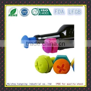 Trade Assurance Promotinal Screw Nut Bottle Caps Wine Silicone Bottle Stopper for Beer thumbnail-1