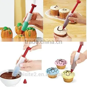 Silicone Plate Pen Cake Dessert Decorators Pastry Tools Cream DIY Chocolate Icing Decorating Syringe New Decor Chocolate Pen thumbnail-1