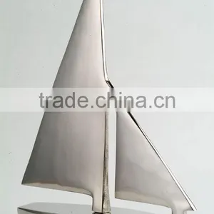 Aluminum Metal Ship Boat, Small Aluminum Boat, Metal Antique Boat thumbnail-1