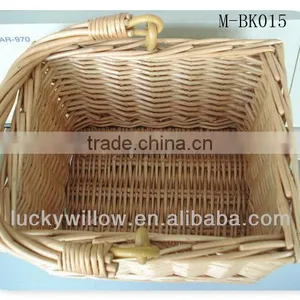 Small Wicker Bicycle &bike Basket With Swing Handle thumbnail-3