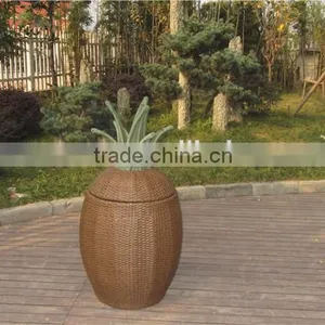 Pineapple Aluminum Hamper Outdoor Furniture Rattan Storage Boxs thumbnail-1