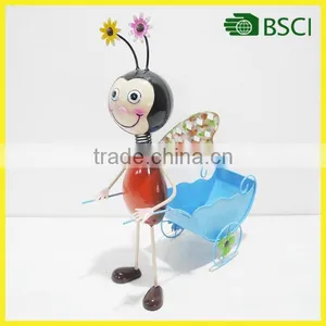 YS15565 Metal Doll With Animal Shape Flower Pot Hanger for Home Decor thumbnail-1
