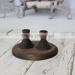 Wedding Decor Rustic White Candle Holder thumbnail-5