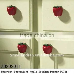 Set of 4 Apple Cabinet Knobs Drawer Pulls thumbnail-1