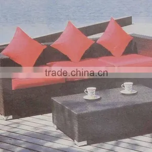Moder PE Wicker Sectional Sofa Furniture for Gardens Sofa With Canopy thumbnail-1