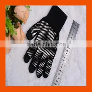 Black PVC Dots IPhone Touch Conductive Gloves thumbnail-3