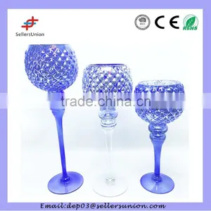 2015 New Design Tall Glass Candle Holder With Long Stem thumbnail-1