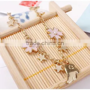 Cat Bowknot Star Moon Gold Charms Bracelet Gold Chain Bracelet thumbnail-5