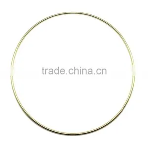 High Quality Bright Brass Color Metal O Ring for Handbag Round Ring, Butt Welded Steel Wire Rings ID 12" thumbnail-1