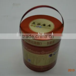 Metal Round Tin Box for Health Product Packing With Handle thumbnail-1