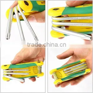 Berrylion Tools Mini Size CRV 8pcs Hex Key Set Torx Key Allen Wrench Set With High Quality thumbnail-2