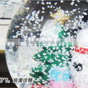 Hot Sale Snowflake Christmas Snow Globe Musical Christmas Snow Globe thumbnail-4