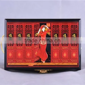 Red Chinese Lacquer Jewelry Boxes/wedding /chinese Style/Decoration thumbnail-2