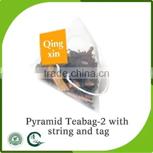 High Quality Custom Design Lable Heat Seal Nylon Pyramid Tea Bag thumbnail-1