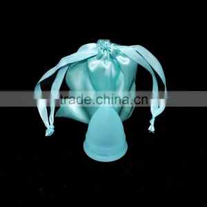 Silicone FDA and CE Approved Reusable Blue Menstrual Cup thumbnail-4