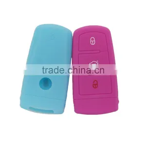 Hot Selling Custom Silicone Car Key Cover Flip Remote Key Case for VW With 3 Buttons thumbnail-2