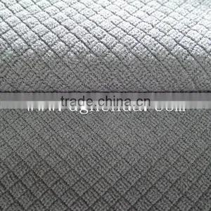 Grey Knitting Fabric Laminate Grid Polar Fleece Fabric for Garment thumbnail-4