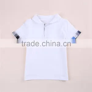 Boys Gender Knitting,Plain Dyed Children Polo t Shirt the Sleeves With Lace thumbnail-4